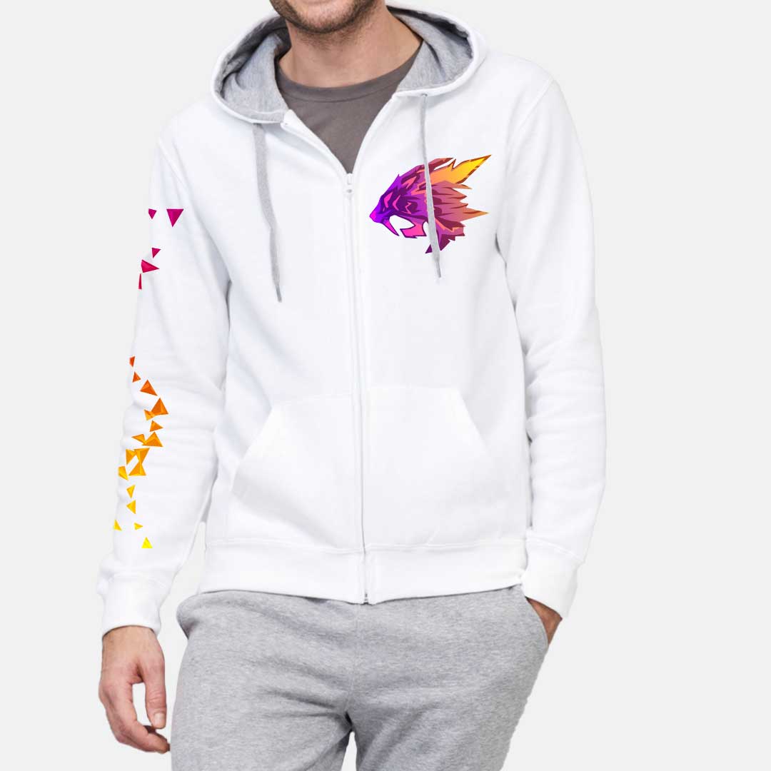 Felpa Logo Viola con zip