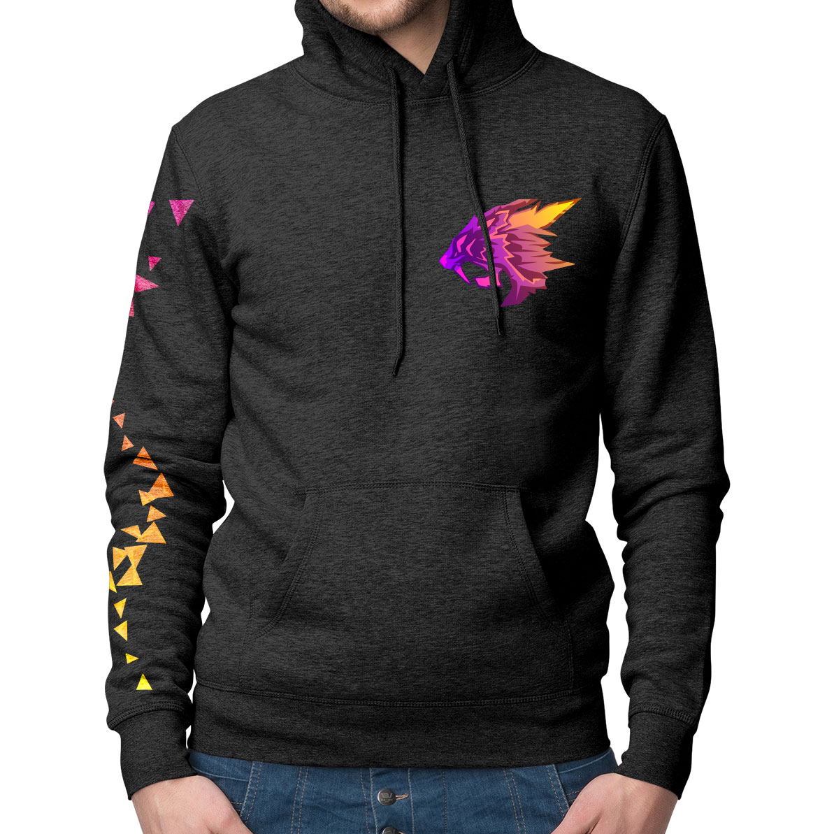 Felpa Logo viola con cappuccio